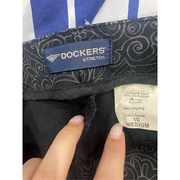 Dockers Black And Gray Design Pants Size 10 - Picture 7 of 7